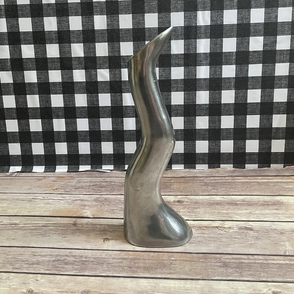 Vintage Solid Aluminum 12" Candlestick Holder Sculpture Designer Anna Everlund